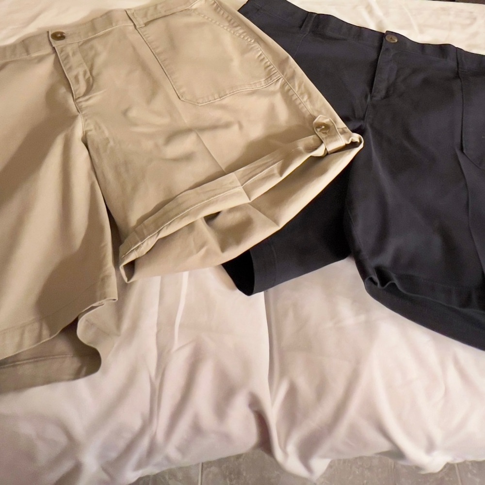 Lane Bryant khaki and Navy Shorts $15 for both